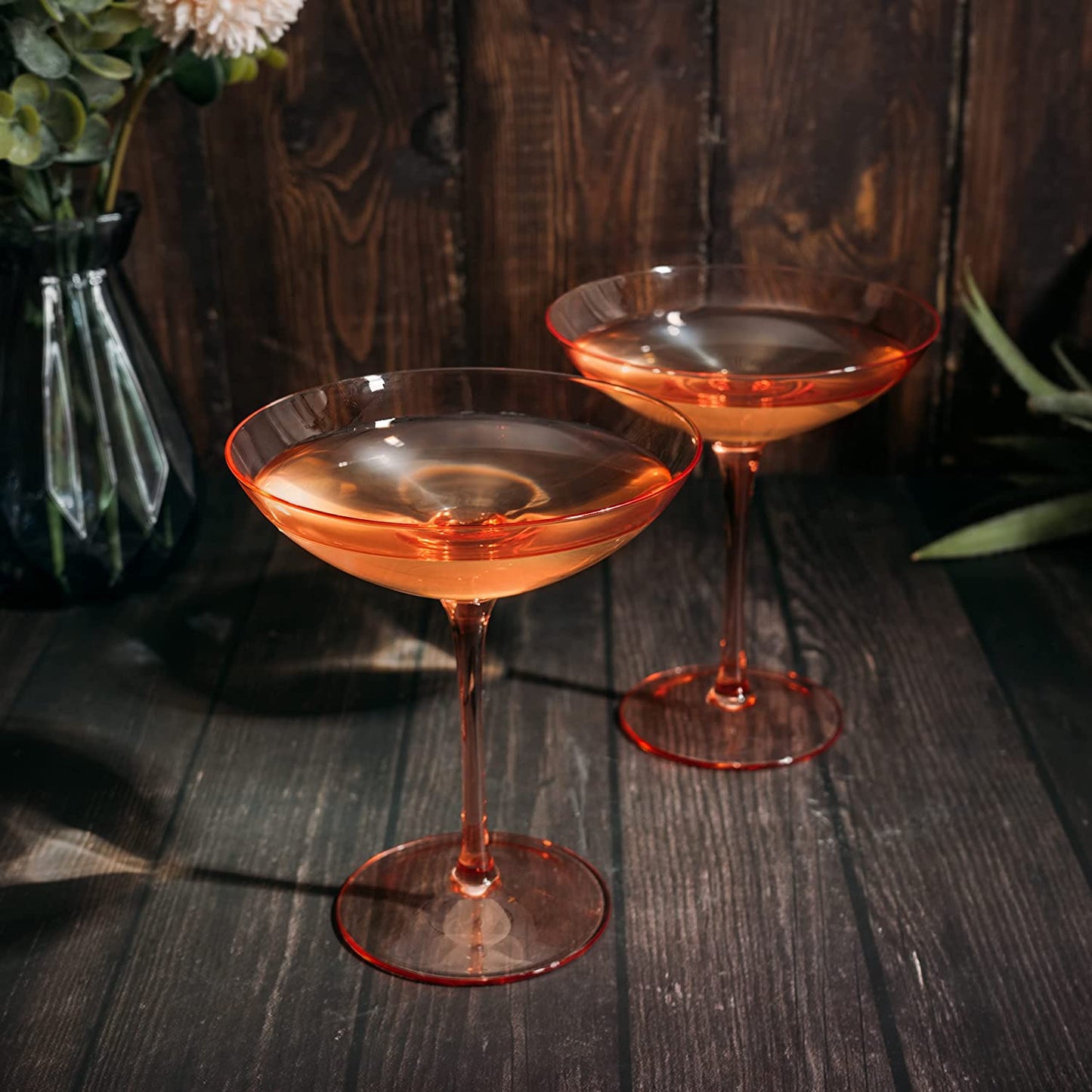Champagne Coupes 12 oz Set Of 2 (Blush Pink)