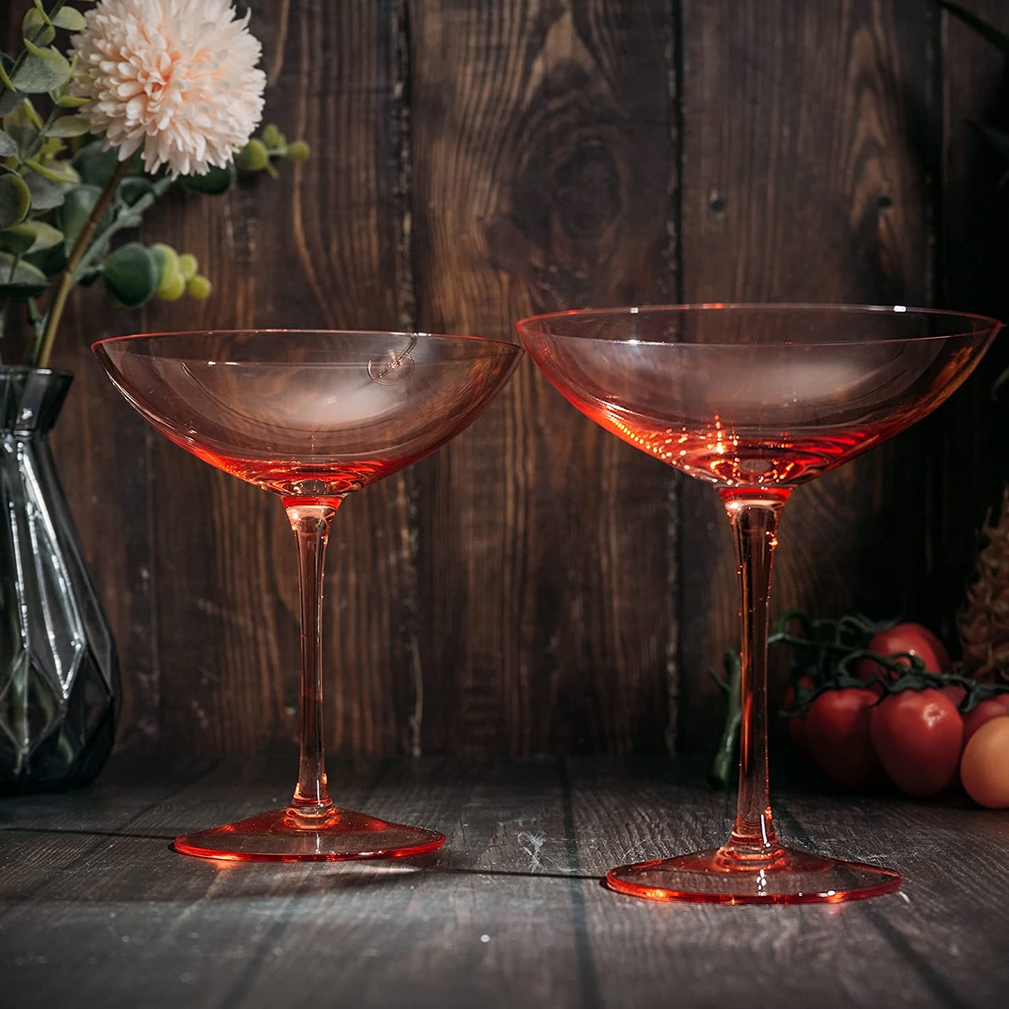 Champagne Coupes 12 oz Set Of 2 (Blush Pink)