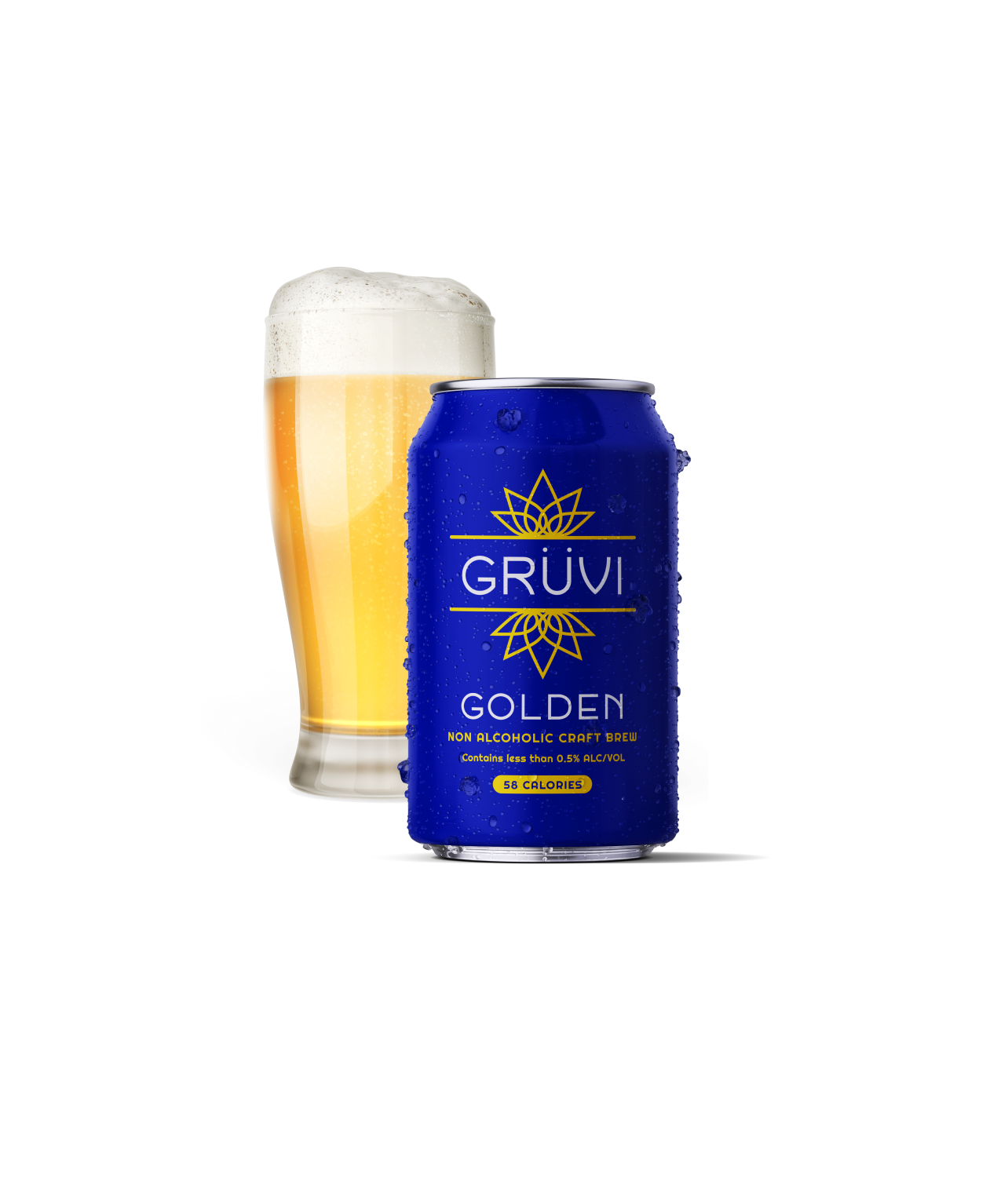 Non-Alcoholic Golden Lager by Grüvi