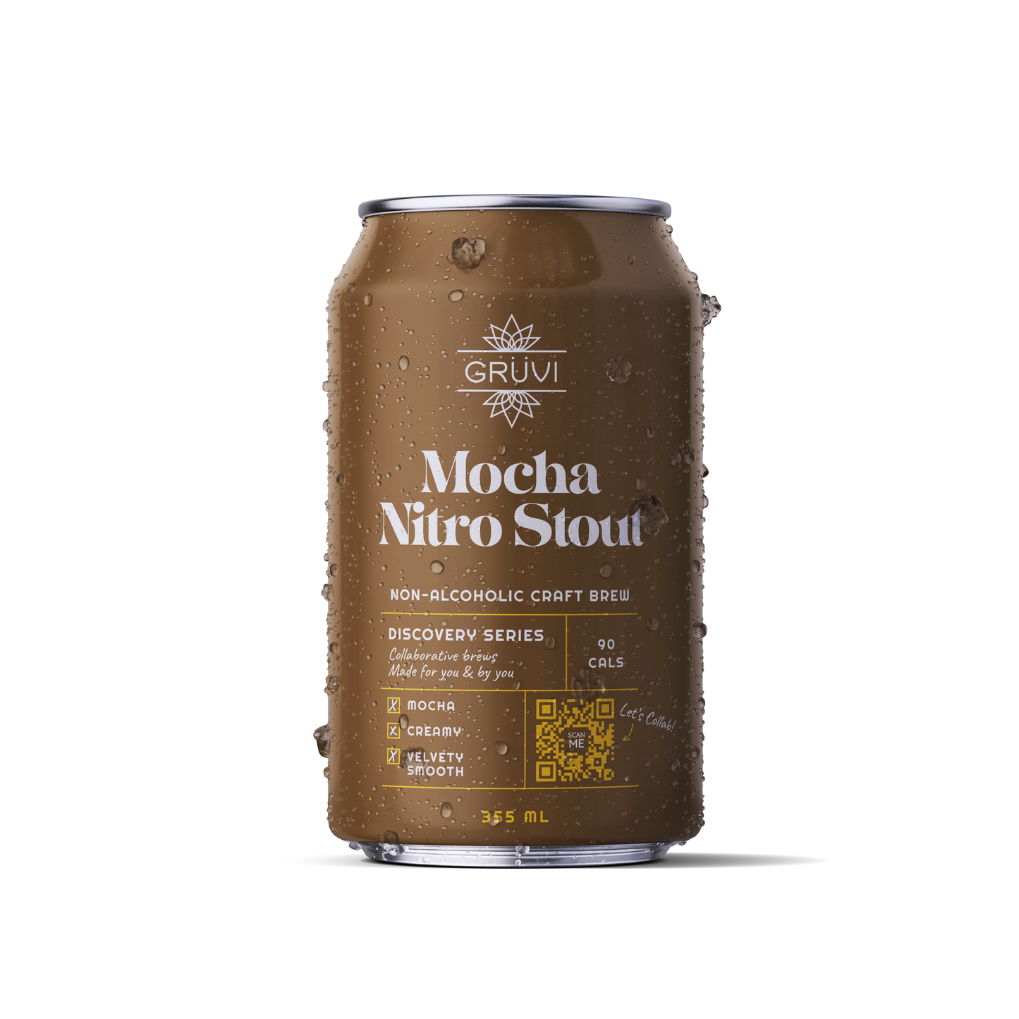 Non-Alcoholic Mocha Nitro Stout by Grüvi