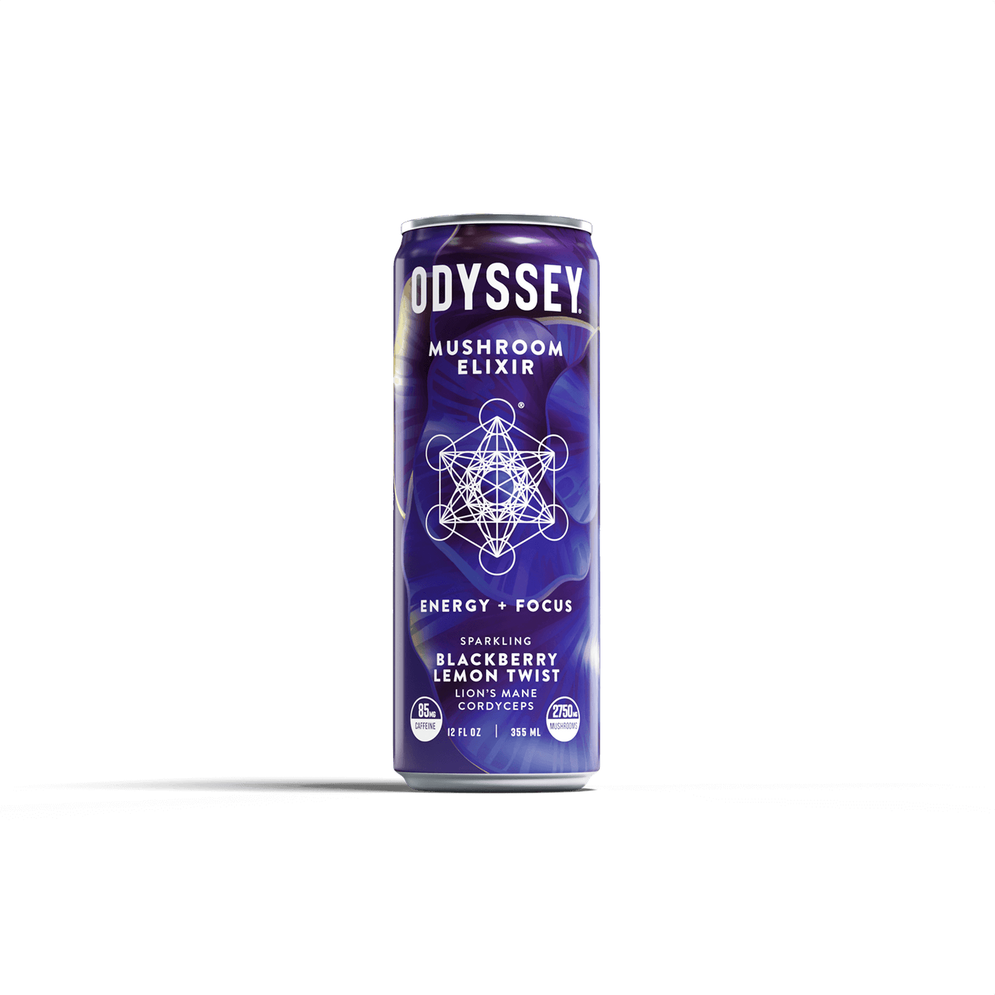 Blackberry Lemon Twist Sparkling Mushroom Energy Drink 12 Pack by OdysseyElixir