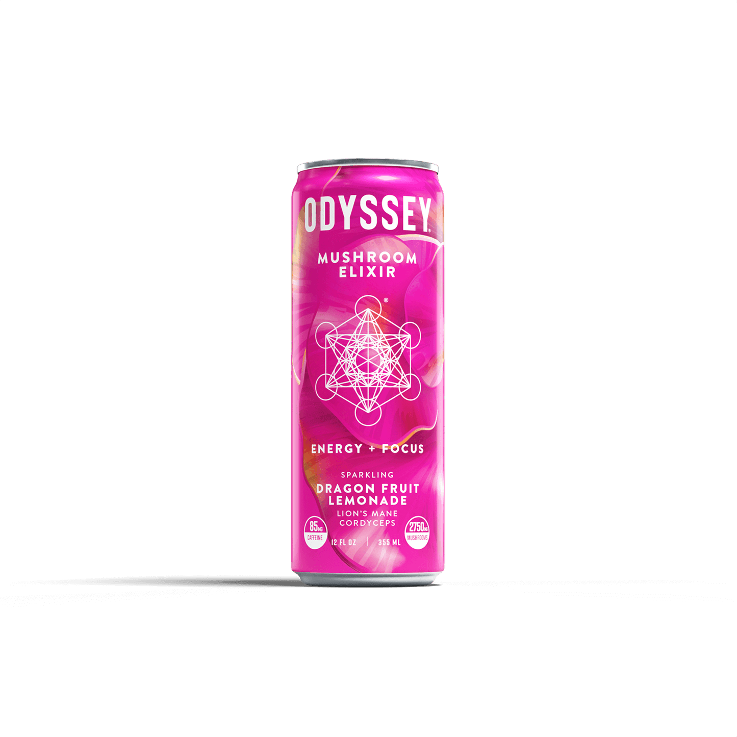 Dragon Fruit Lemonade Sparkling Mushroom Energy Drink 12 Pack by OdysseyElixir