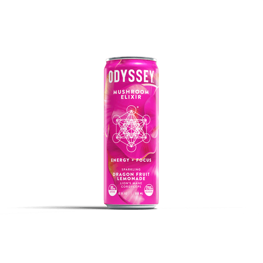 Dragon Fruit Lemonade Sparkling Mushroom Energy Drink 12 Pack by OdysseyElixir