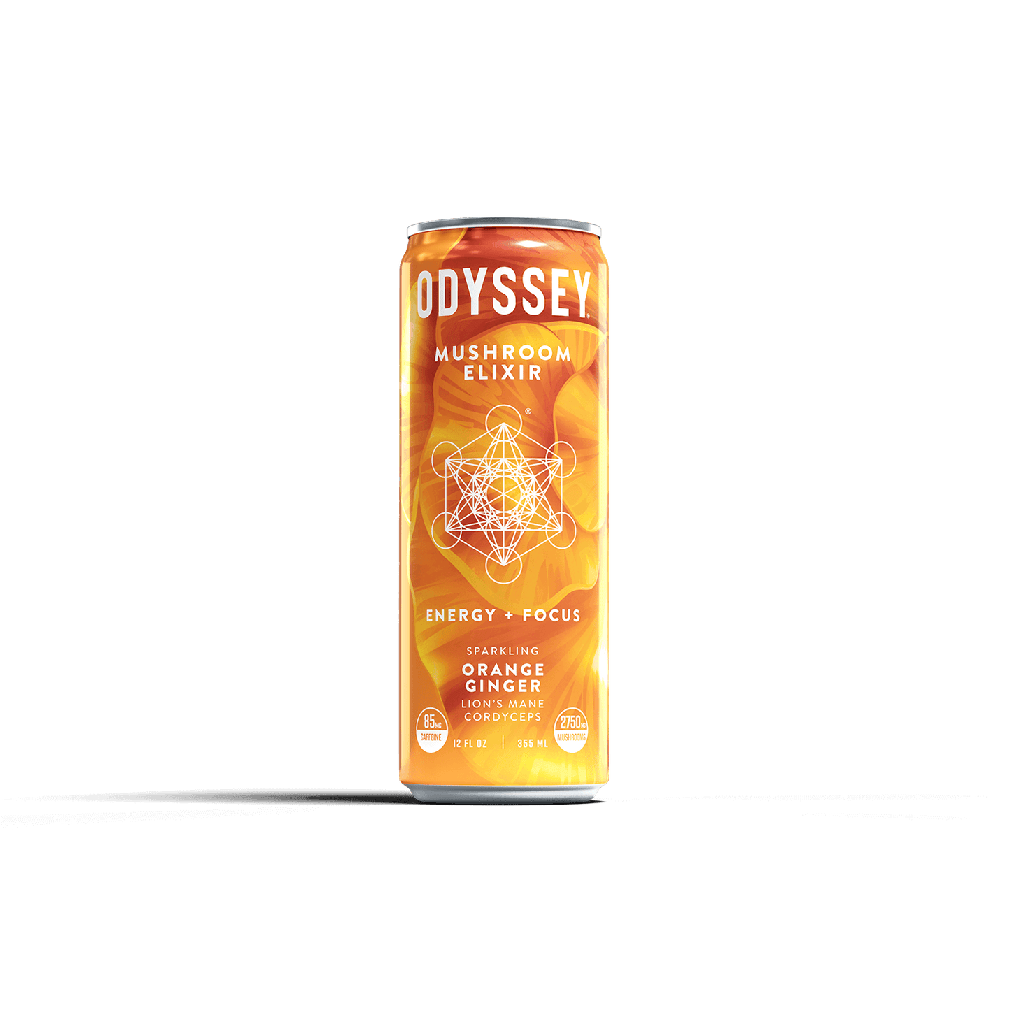 Orange Ginger Sparkling Mushroom Energy Drink 12 Pack by OdysseyElixir
