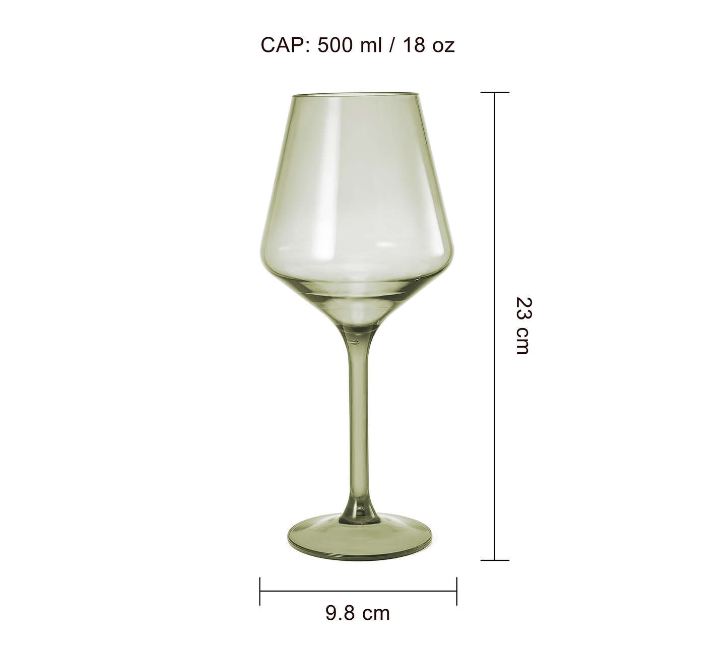 The Wine Savant Stemmed Acrylic Glasses Wine Glasses 15 oz Set of 6