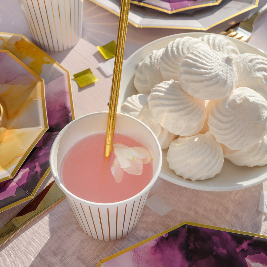 Paper Straws Metallic Gold
