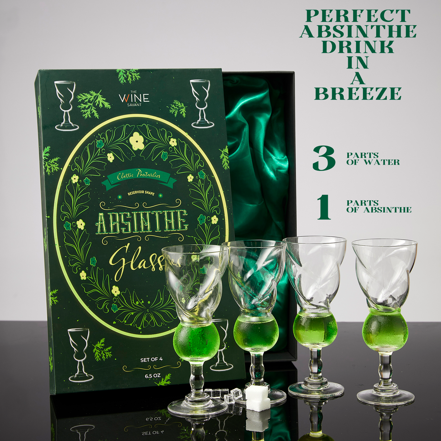 Absinthe Glasses 7.6 oz Set of 6