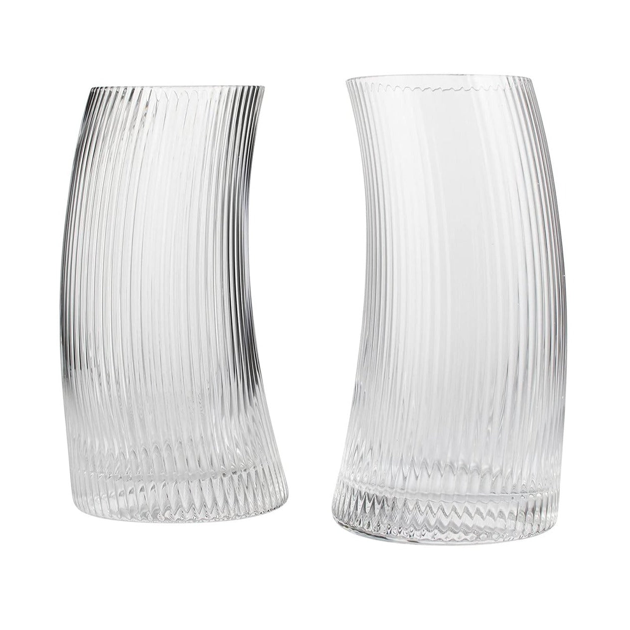 Curvy Cocktail Glasses 8 oz Set of 2