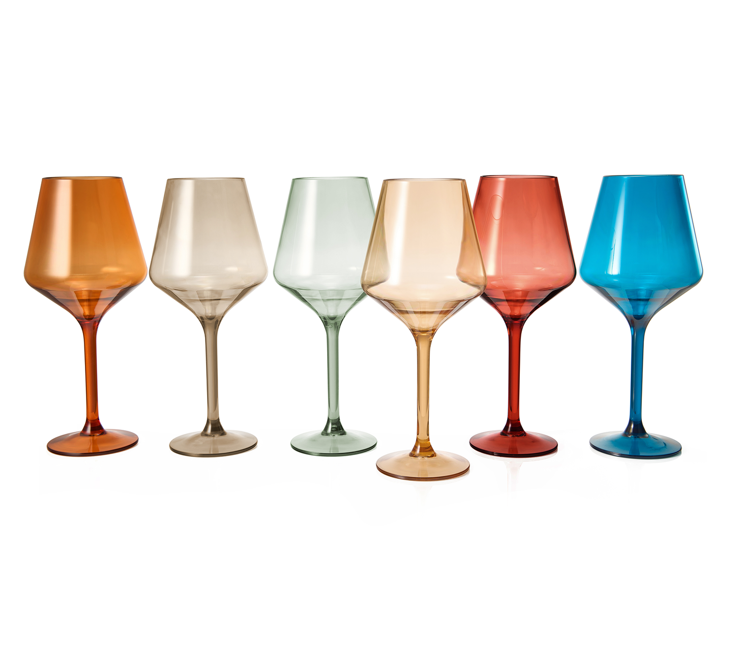 The Wine Savant Stemmed Acrylic Glasses Wine Glasses 15 oz Set of 6