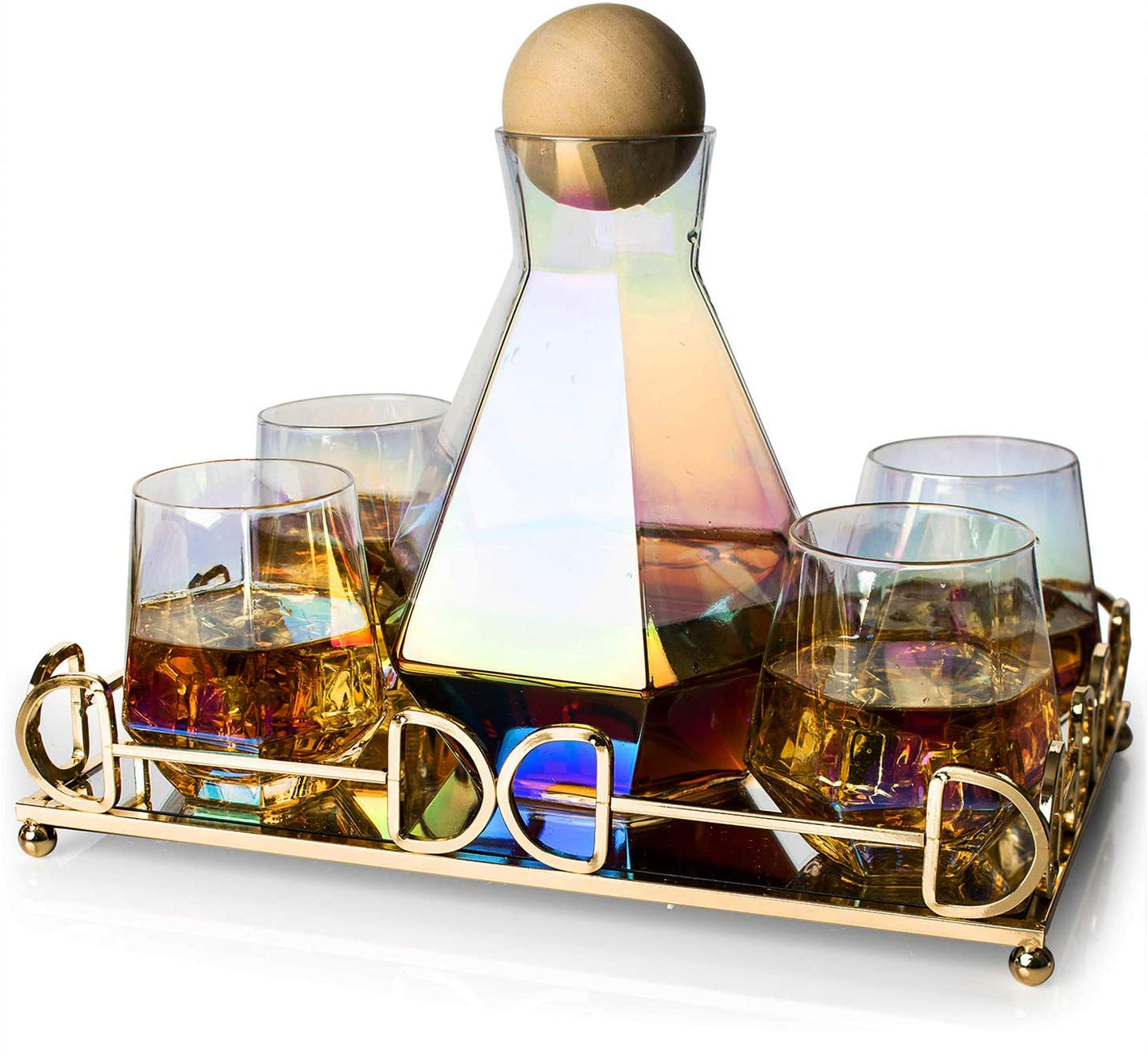 Iridescent Diamond Decanter Gift Set