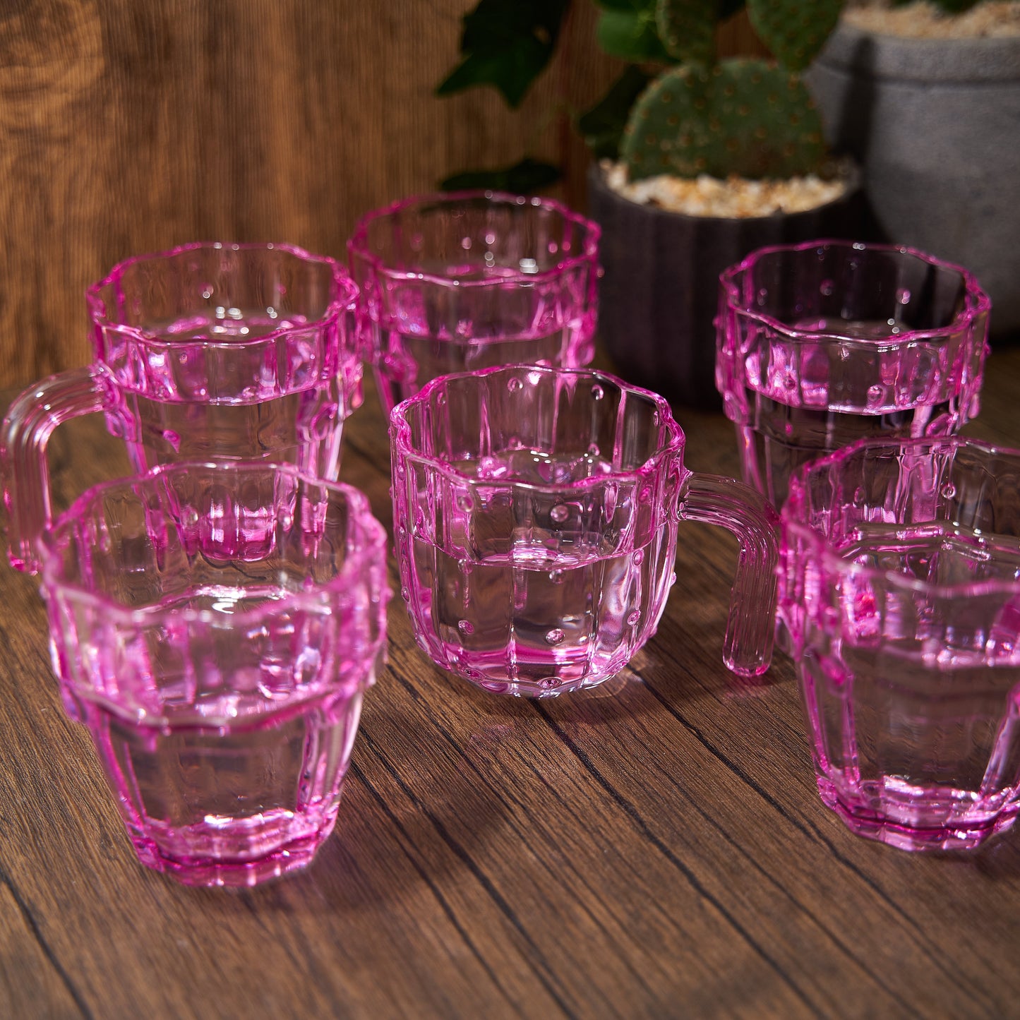 Cactus Stackable Glasses 10 oz Set of 6