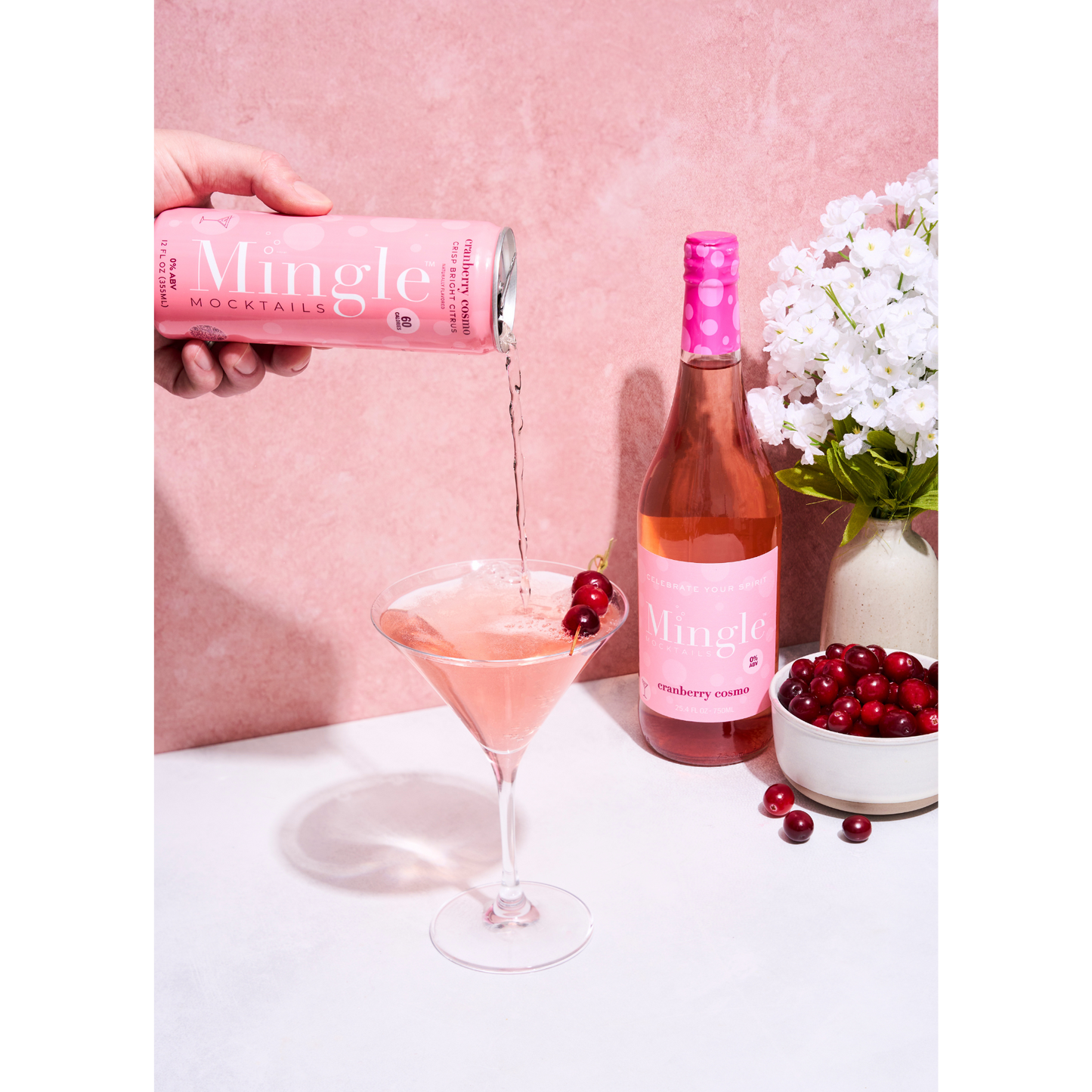 Mingle Mocktails Cranberry Cosmo- Non Alcoholic Beverages