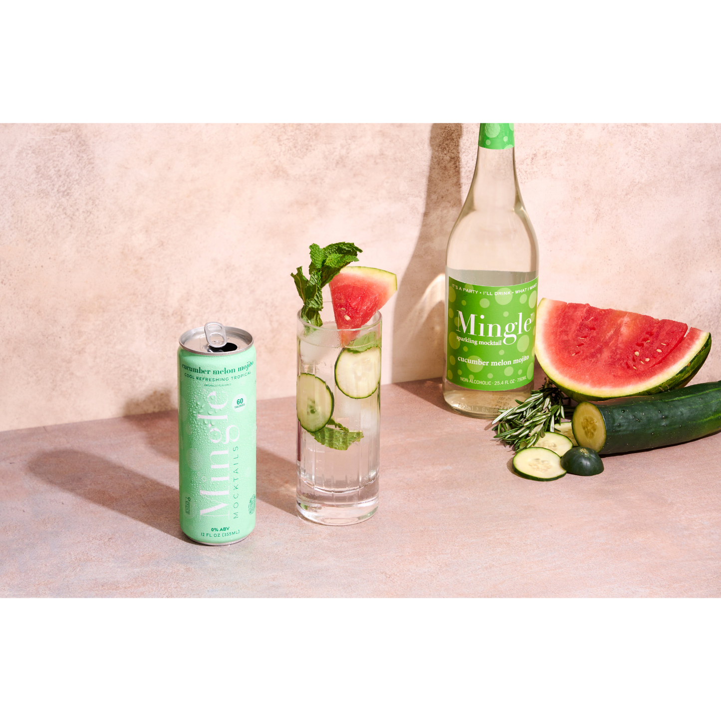 Mingle Mocktails Cucumber Melon Mojito- Non Alcoholic Beverages