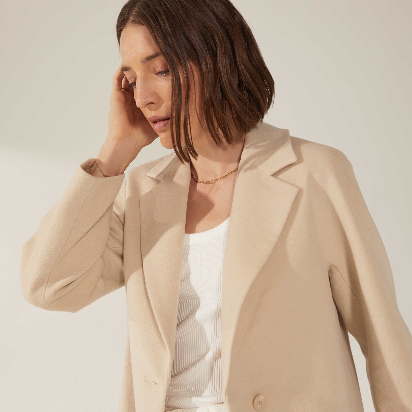 Risa Cashmere-Wool Button Down Coat by Italic