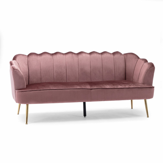 Modern Glam Velvet Shell Sofa