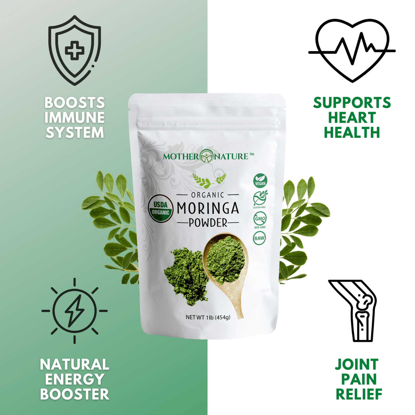 Moringa Powder by Mother Nature Organics