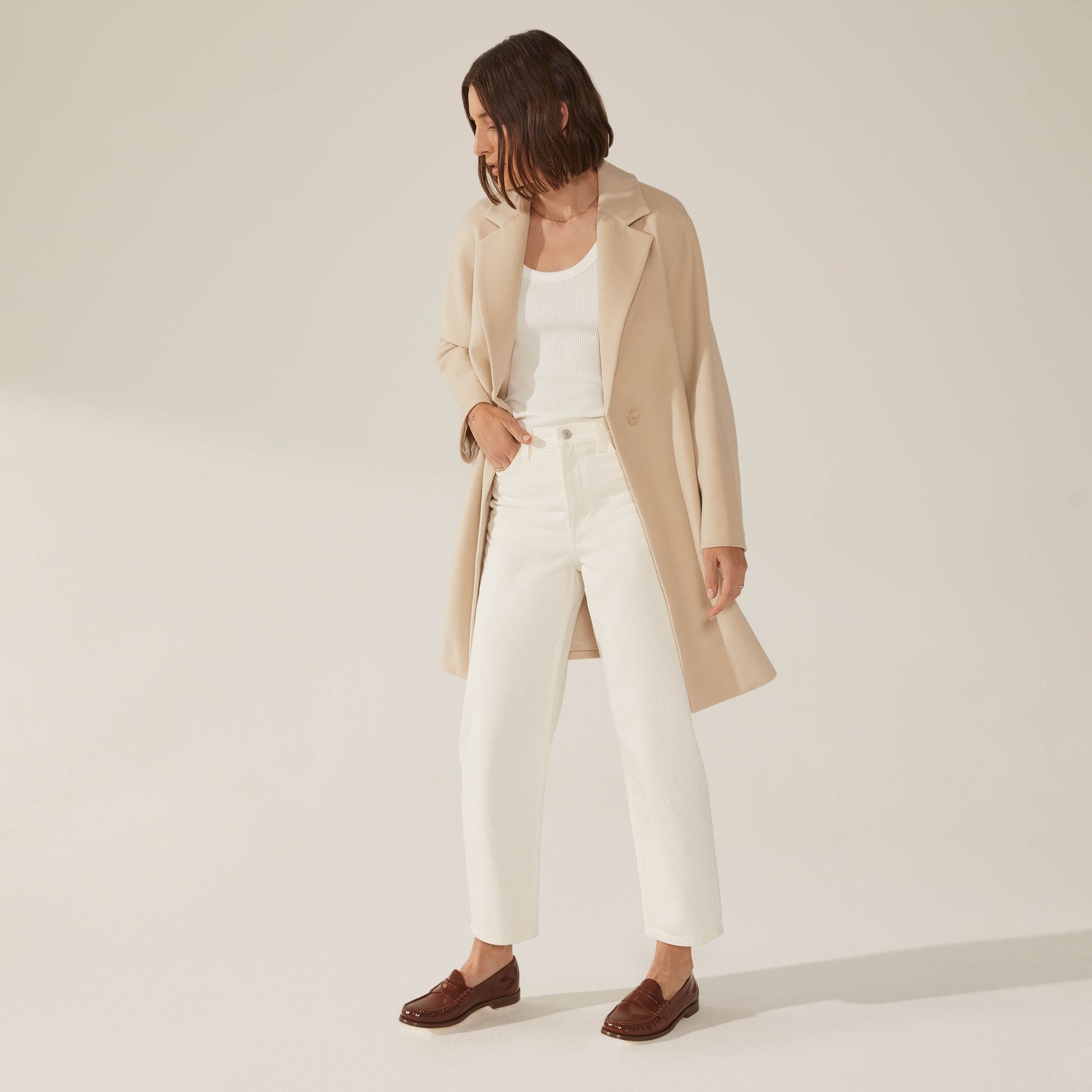 Risa Cashmere-Wool Button Down Coat by Italic