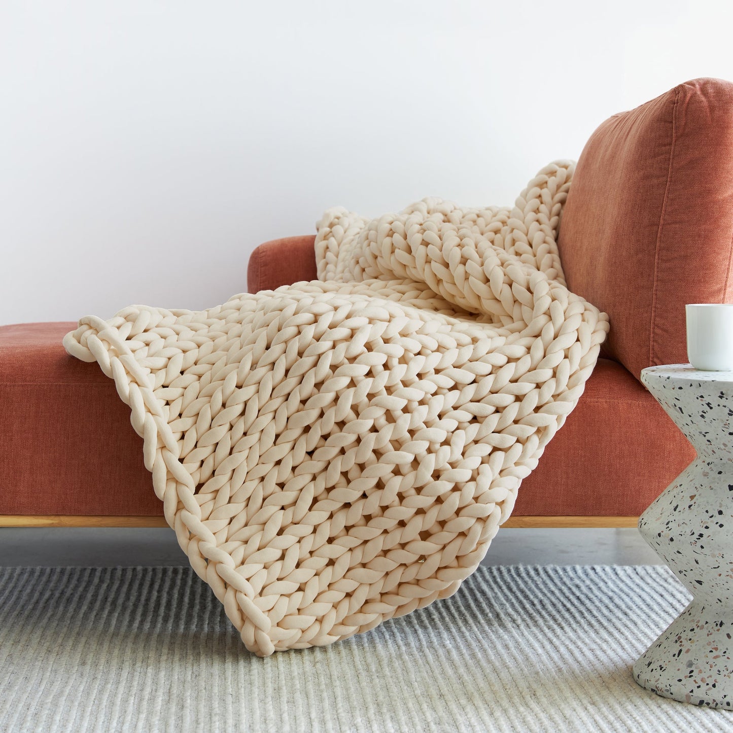 Chunky Knit Organic Weighted Blanket by Italic