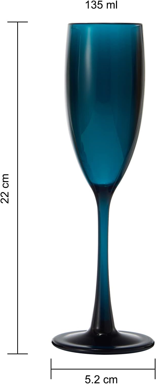 Shatterproof Pastel Color Acrylic Champagne Flutes Glasses Set of 6  5 oz