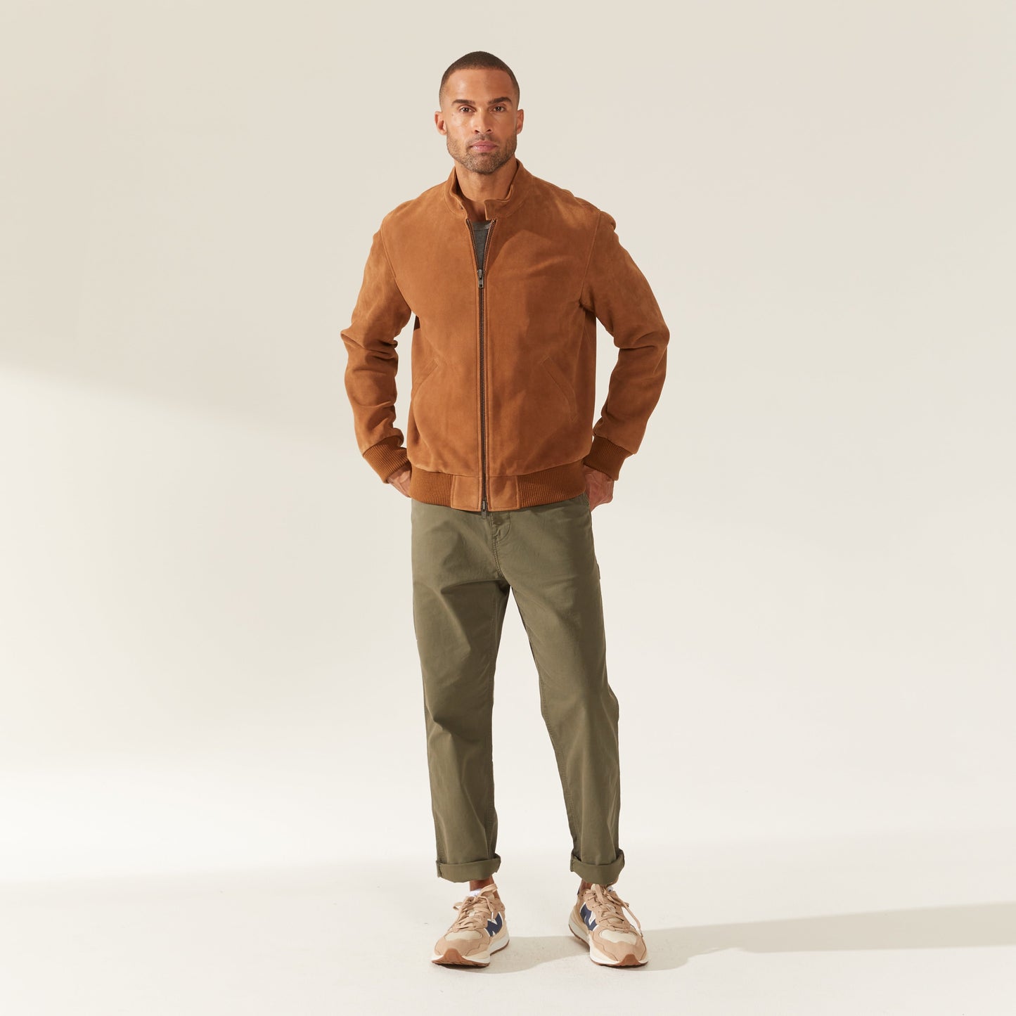 Chase Suede Bomber Jacket by Italic