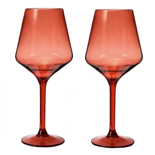 Floating Wine Glasses for Pool - Set of 2-15 OZ Shatterproof