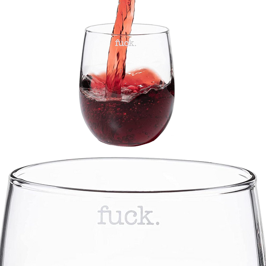 F*CK Wine Single Stemless 11 oz Glass