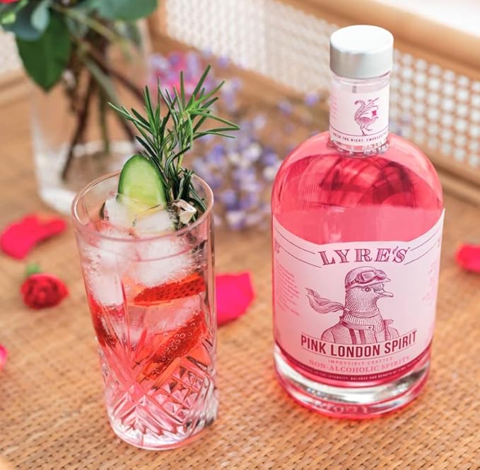 Lyre's Pink London Non-Alcoholic Spirit Pink Gin Style