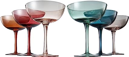 Cocktail & Champagne Coupe Glasses Set of 6- 7oz