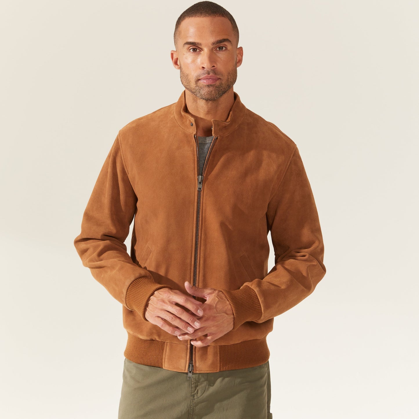 Chase Suede Bomber Jacket by Italic