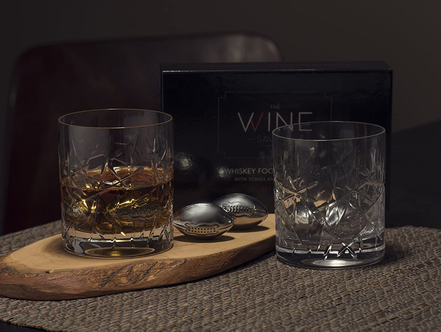 Football Whiskey Stones