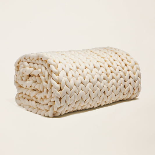 Chunky Knit Organic Weighted Blanket by Italic
