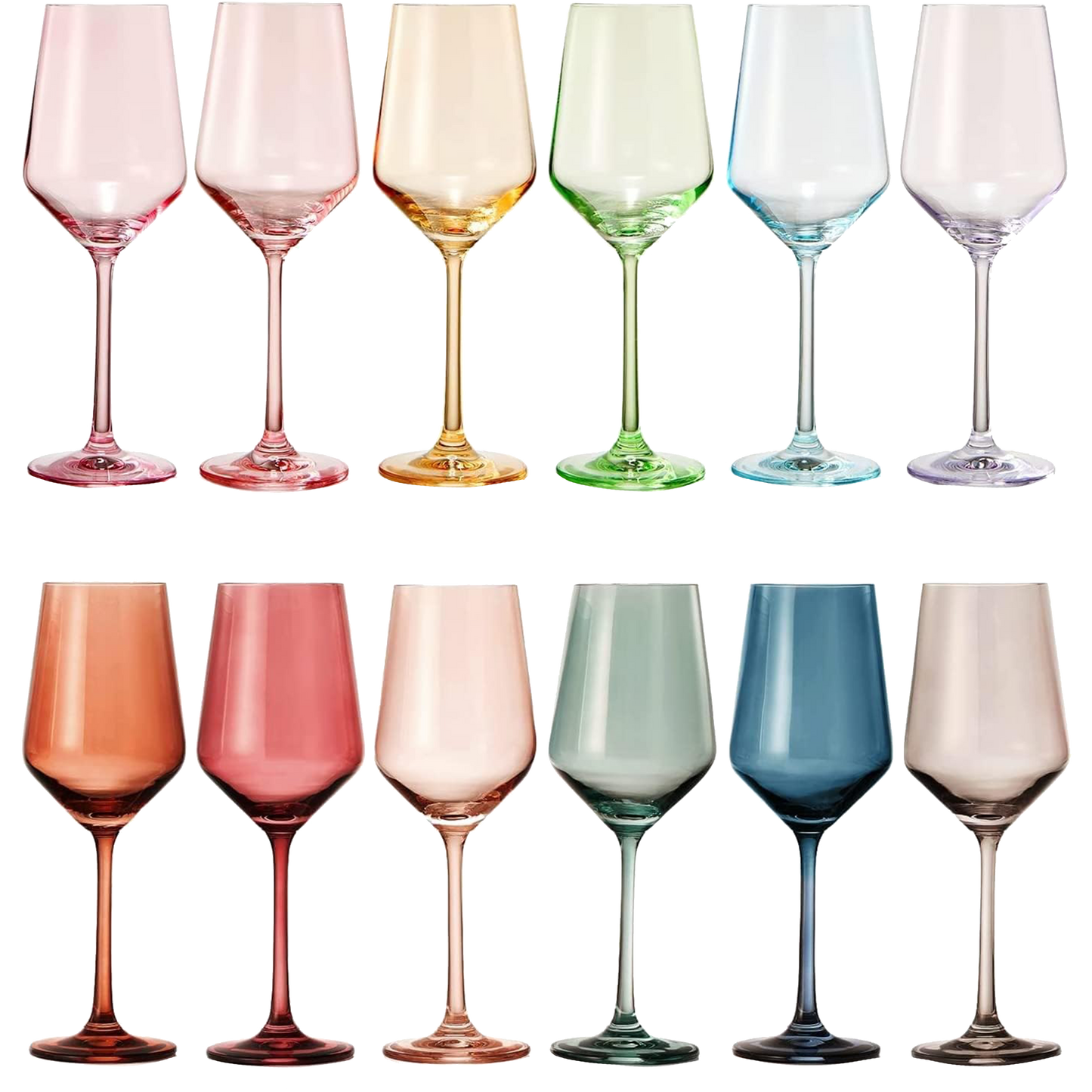 Make Your Own Set Wine Glass Single Colorful Magenta 12 oz Glass