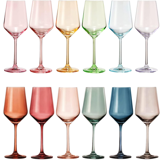 Make Your Own Set Wine Glass Single Colorful Magenta 12 oz Glass