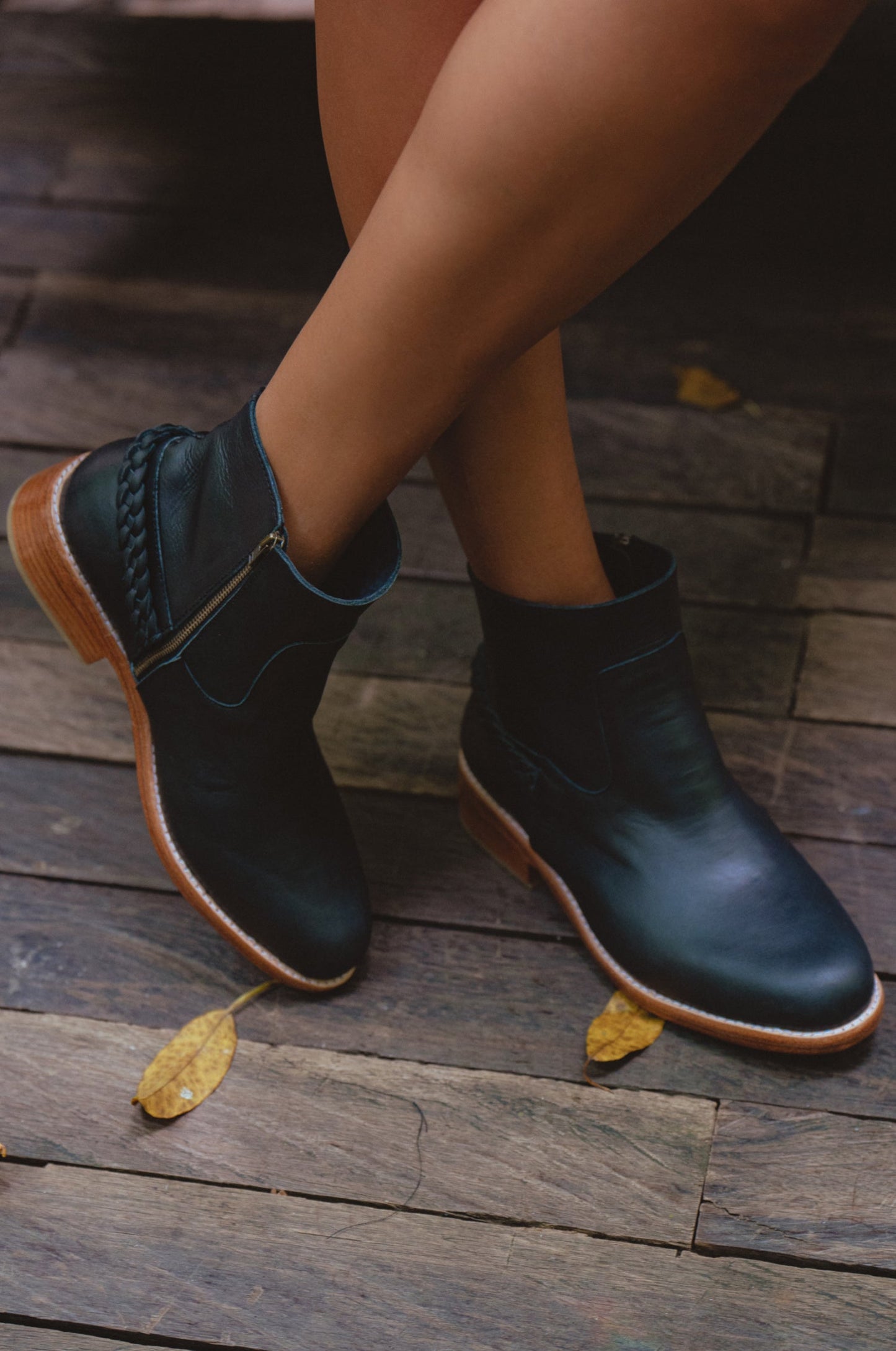 Alexa Ankle Leather Boots by ELF
