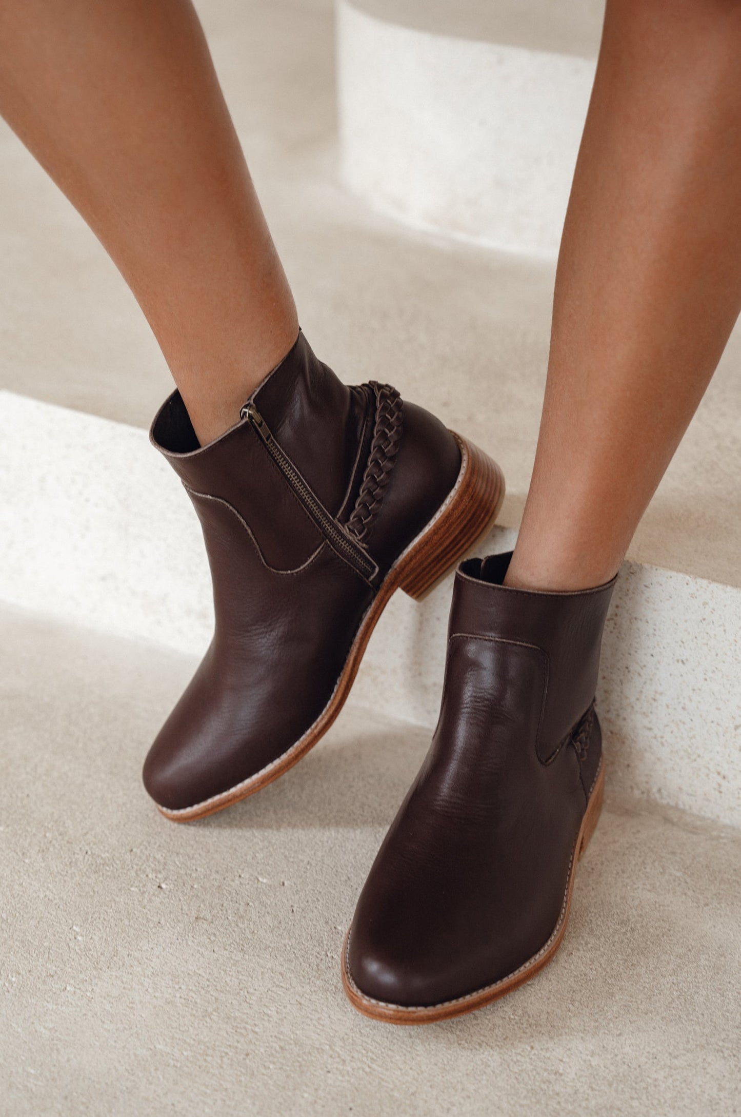 Alexa Ankle Leather Boots by ELF