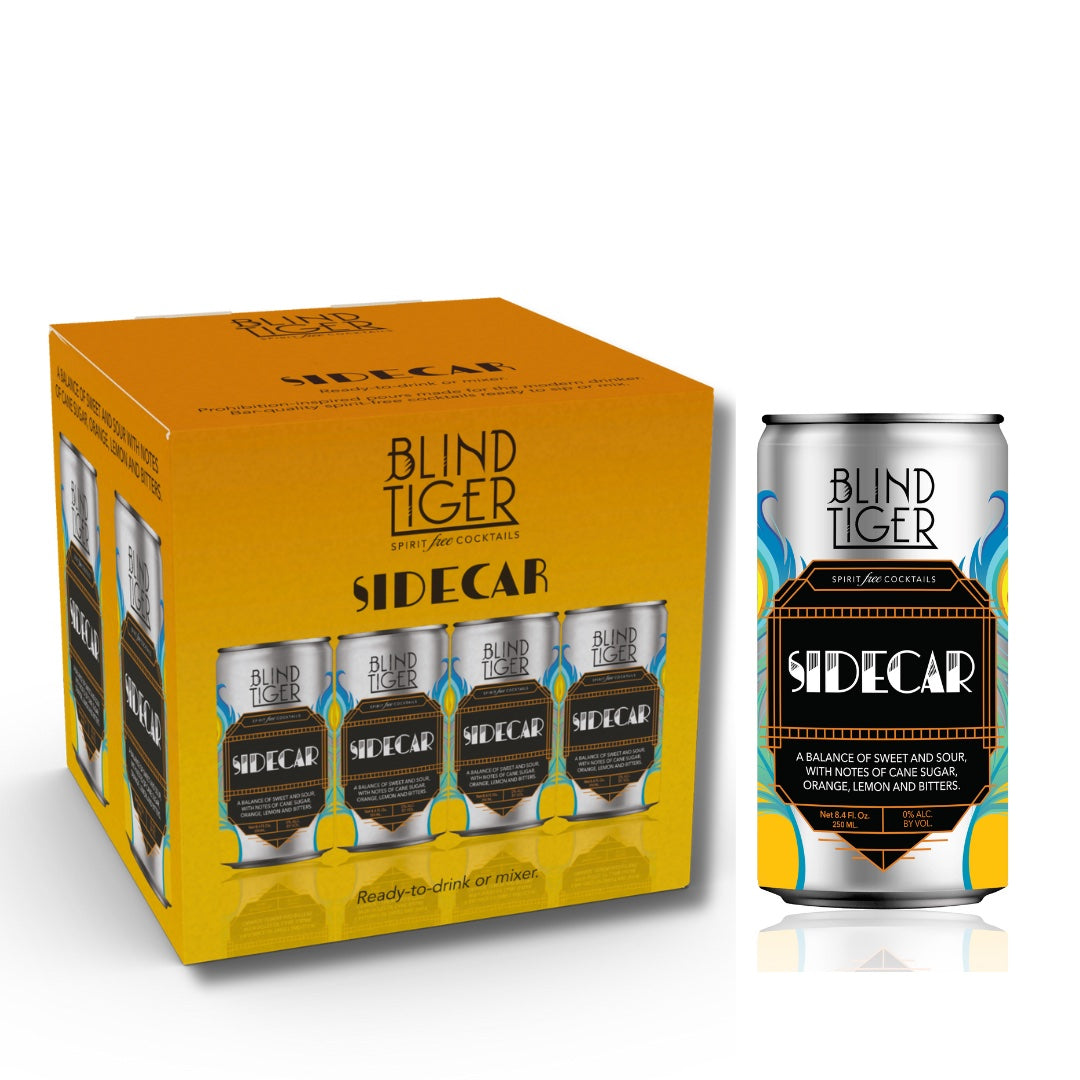 Sidecar Slim Can 4-pack (33.6oz) by Blind Tiger Spirit-Free