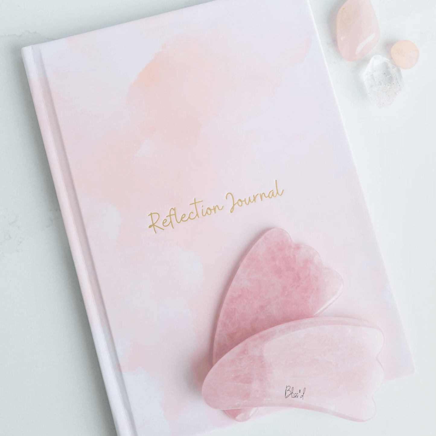Time to Reflect Journal & Rose Quartz Gua Sha Set