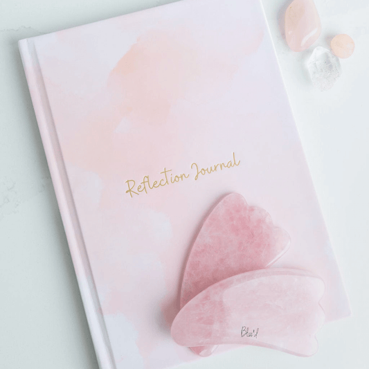 Time to Reflect Journal & Rose Quartz Gua Sha Set