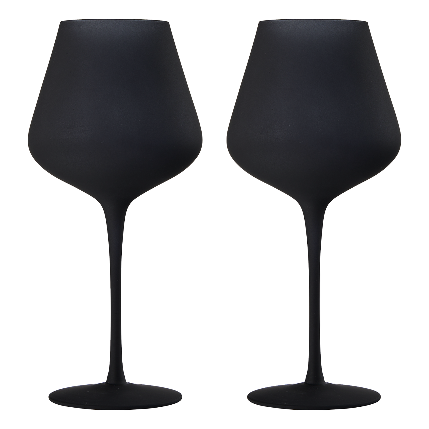 Matte Black Crystal Wine Glass - Set of 2 - 20 oz