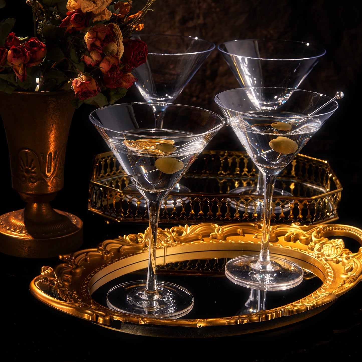 Crystal Martini Glass Set of 4- 10oz