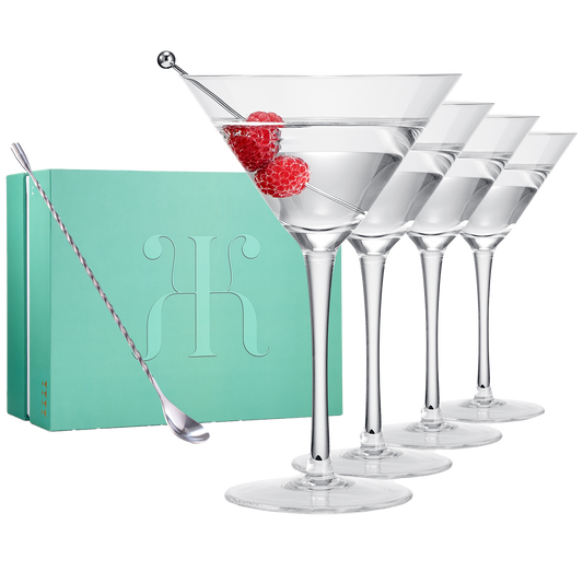 Crystal Martini Glass Set of 4- 10oz