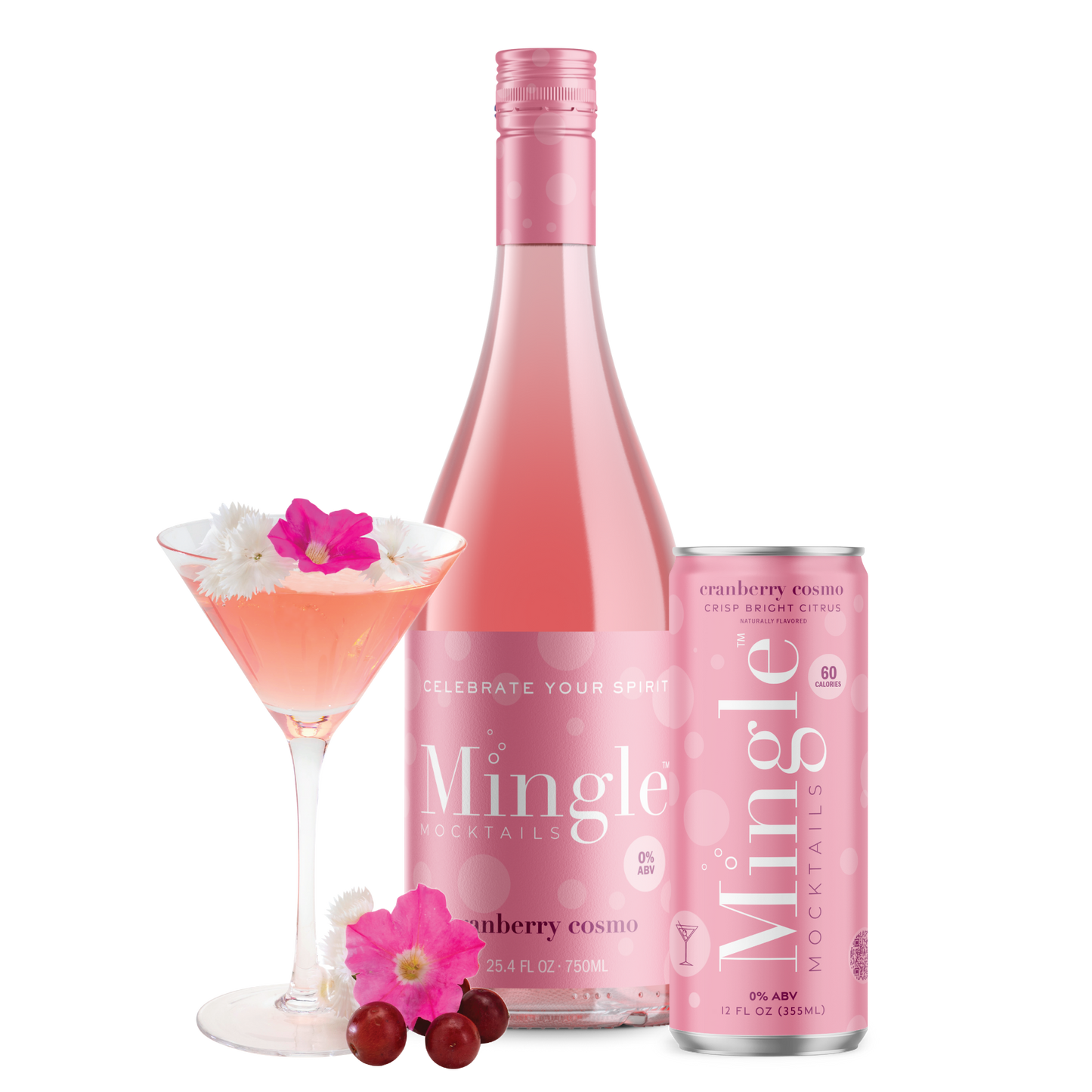 Mingle Mocktails Cranberry Cosmo- Non Alcoholic Beverages