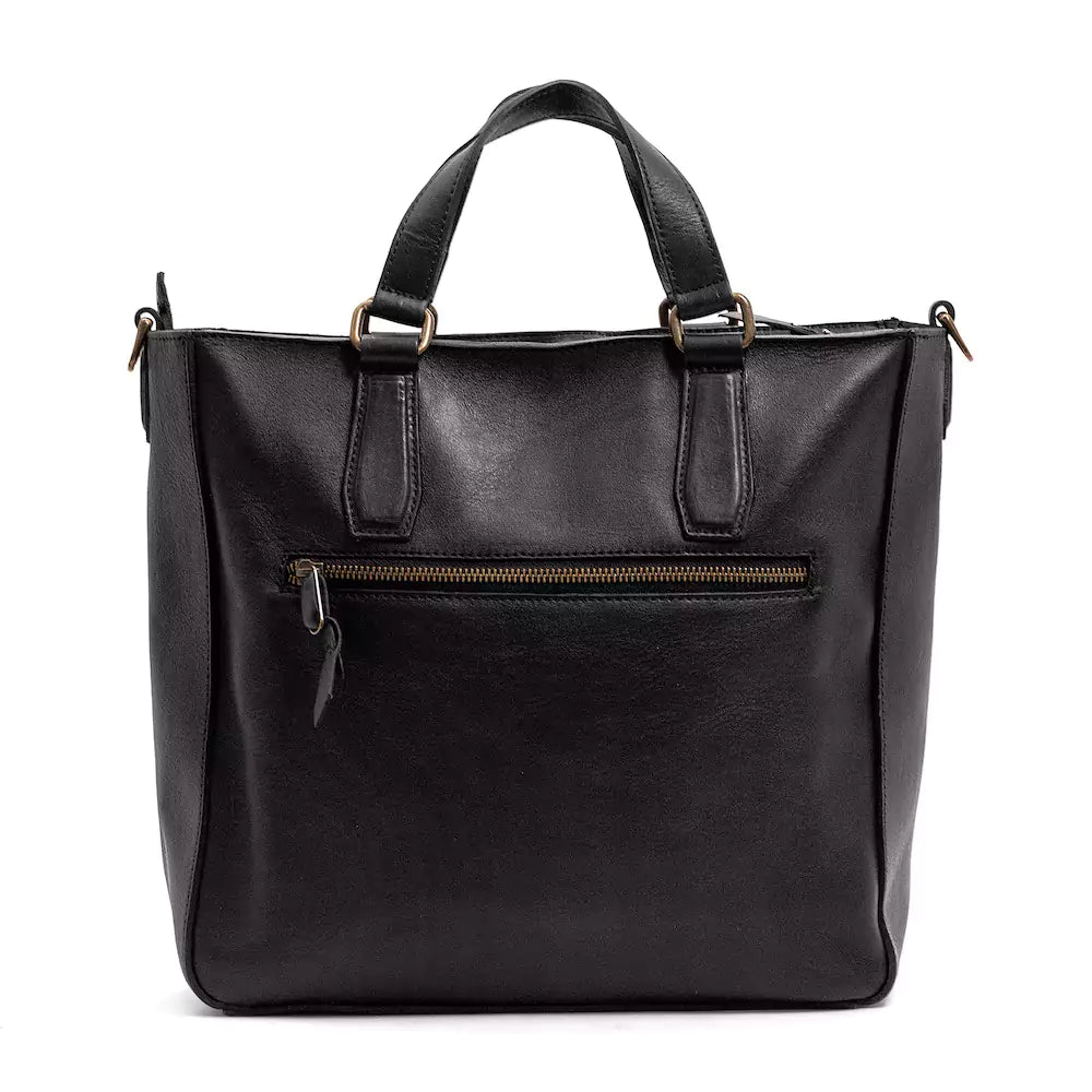 Ellington Leather Market Tote w/ Zippered Pouch by Mission Mercantile Leather Goods