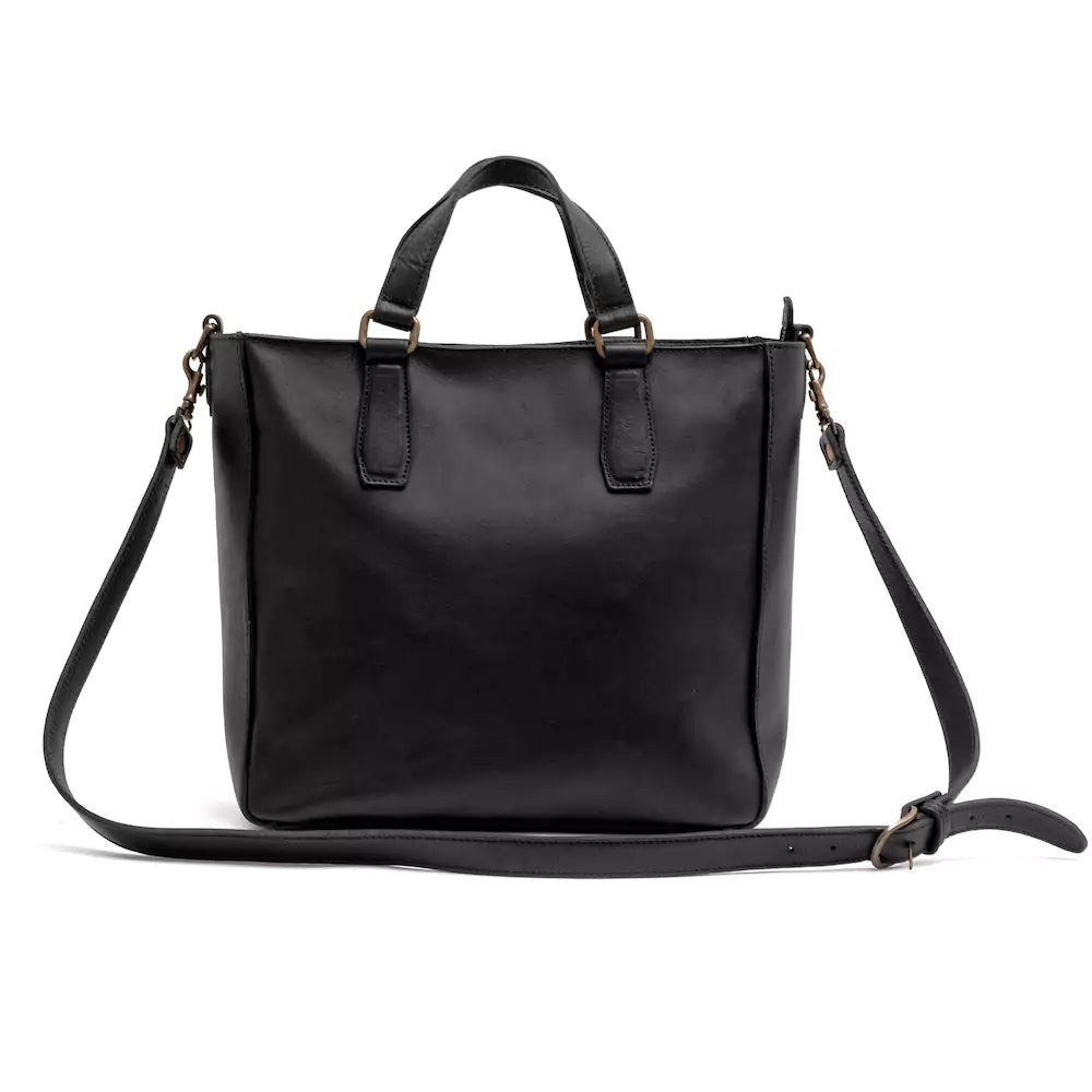 Ellington Leather Market Tote w/ Zippered Pouch by Mission Mercantile Leather Goods