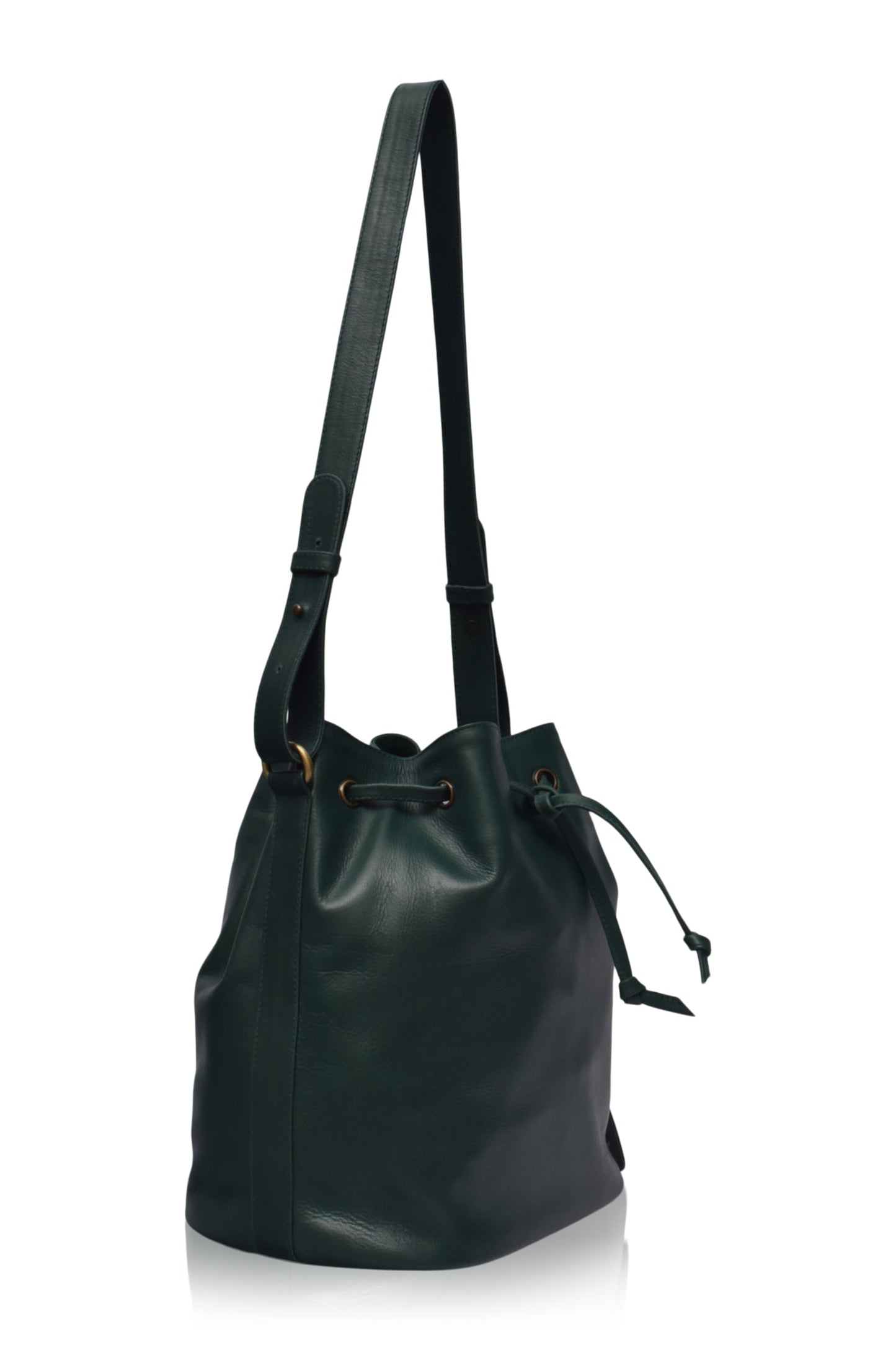 Geneva Drawstring Leather Bag by ELF