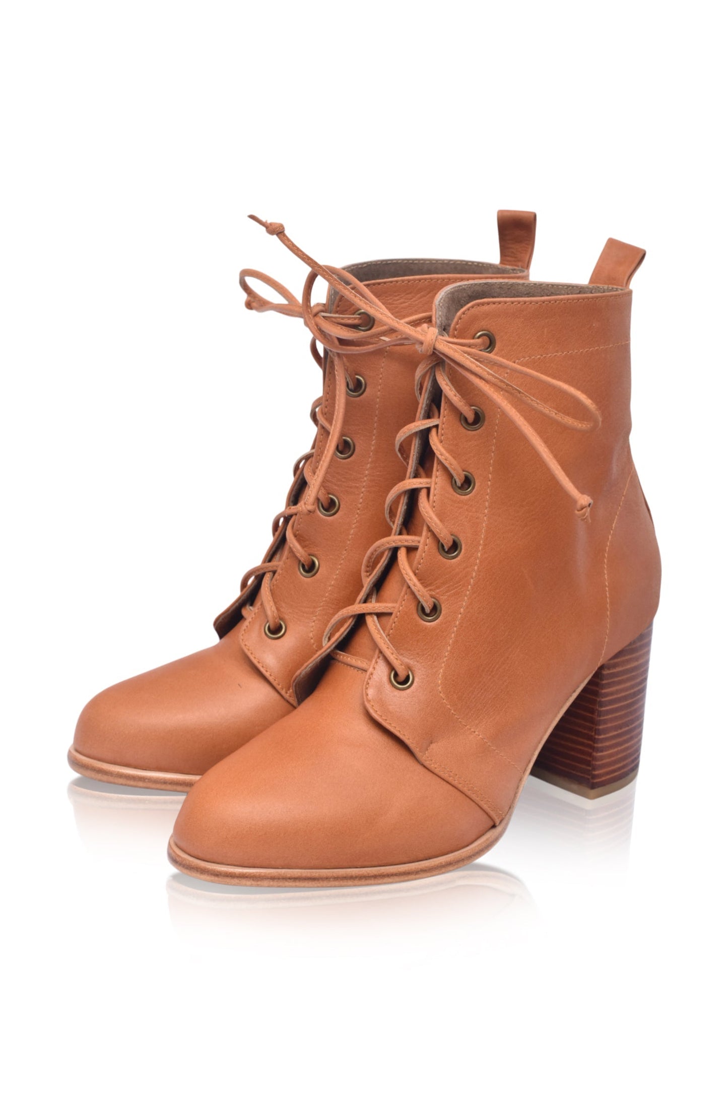 Giselle Leather Heel Booties by ELF