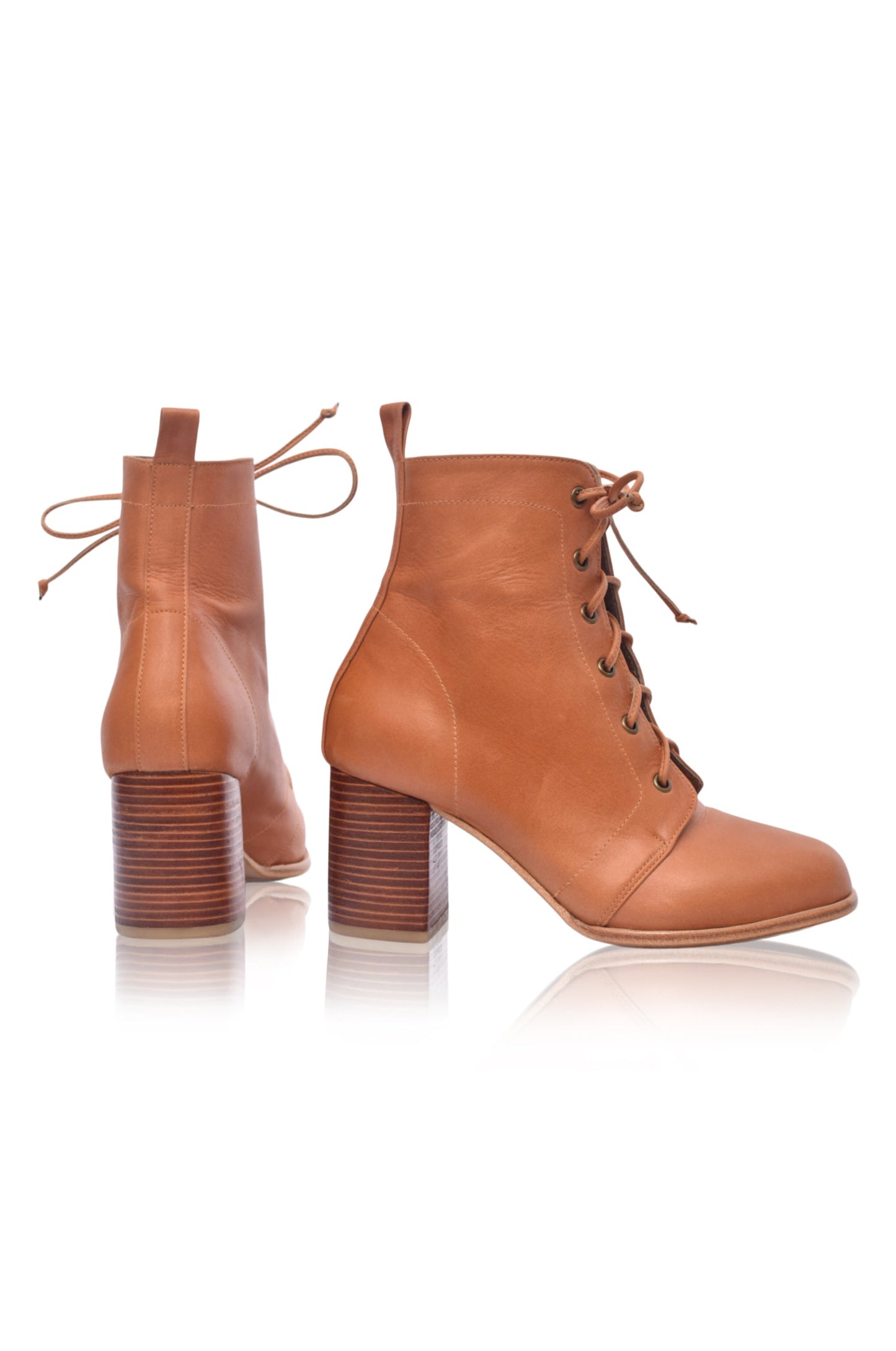 Giselle Leather Heel Booties by ELF