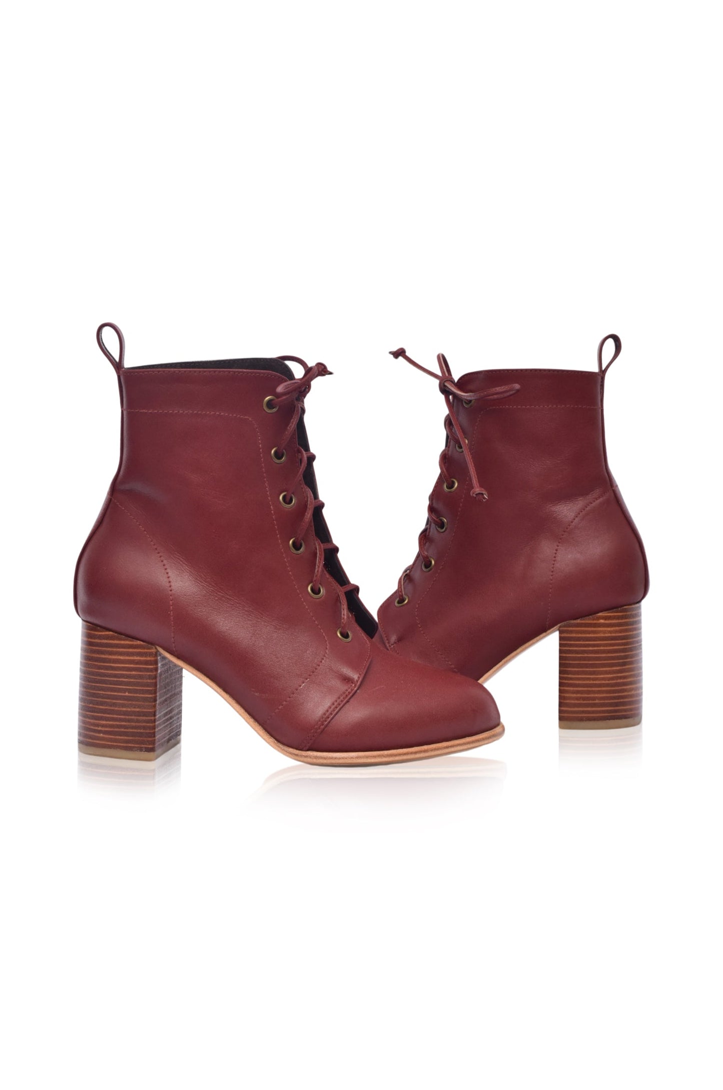 Giselle Leather Heel Booties by ELF
