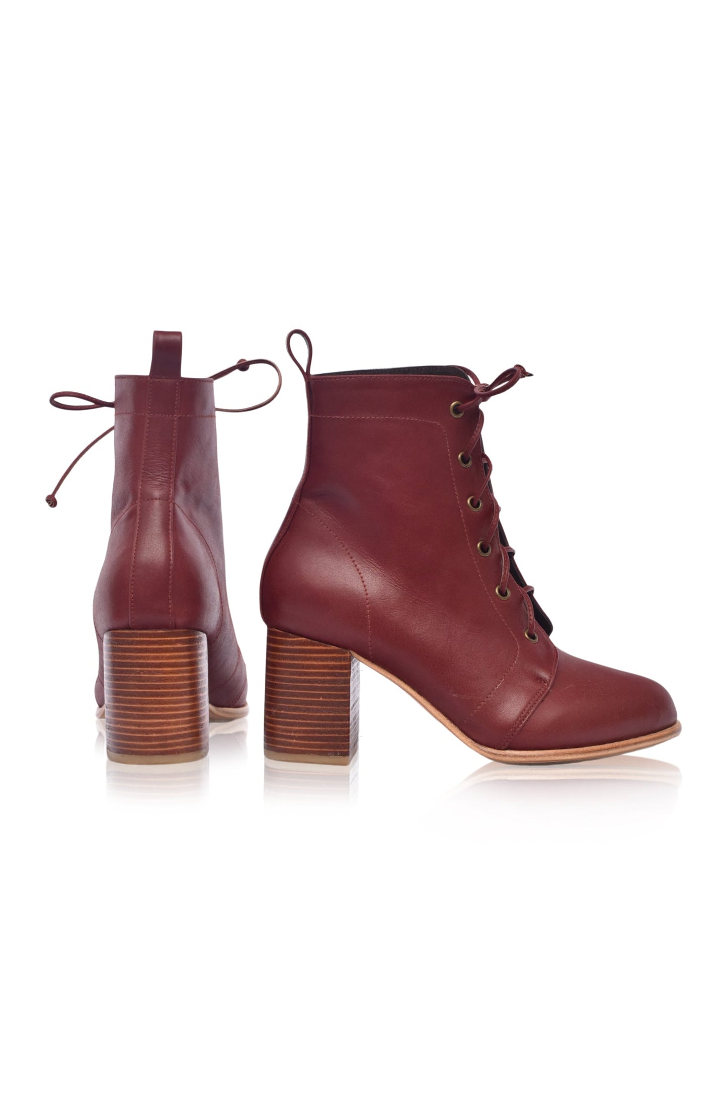 Giselle Leather Heel Booties by ELF