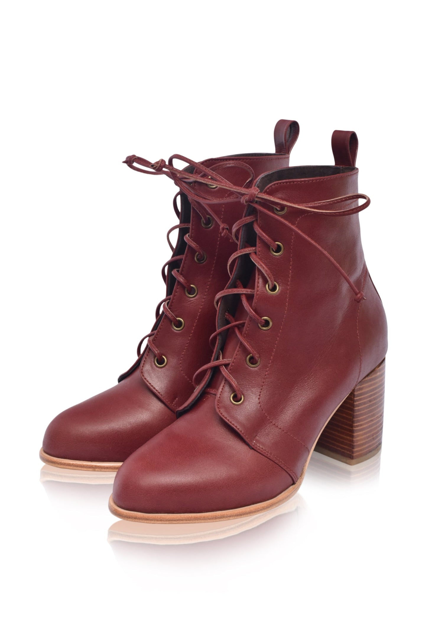 Giselle Leather Heel Booties by ELF